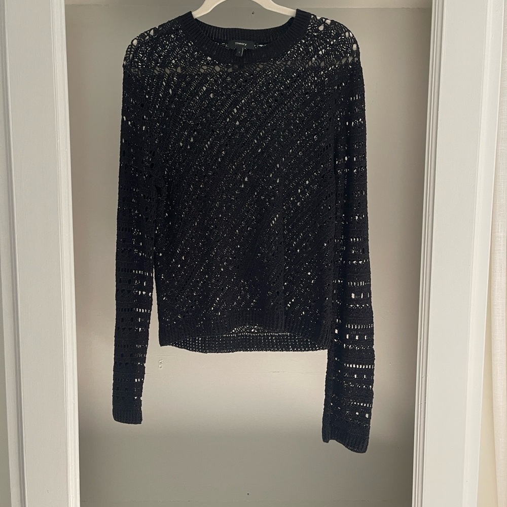 Theory Black Knit Women's Sweater size L